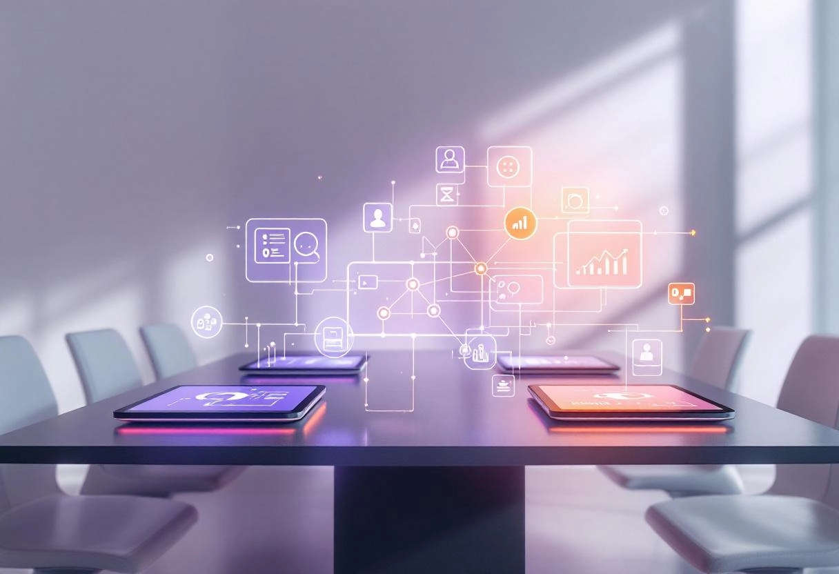 illustration of multi-agent AI coordinating in various environments