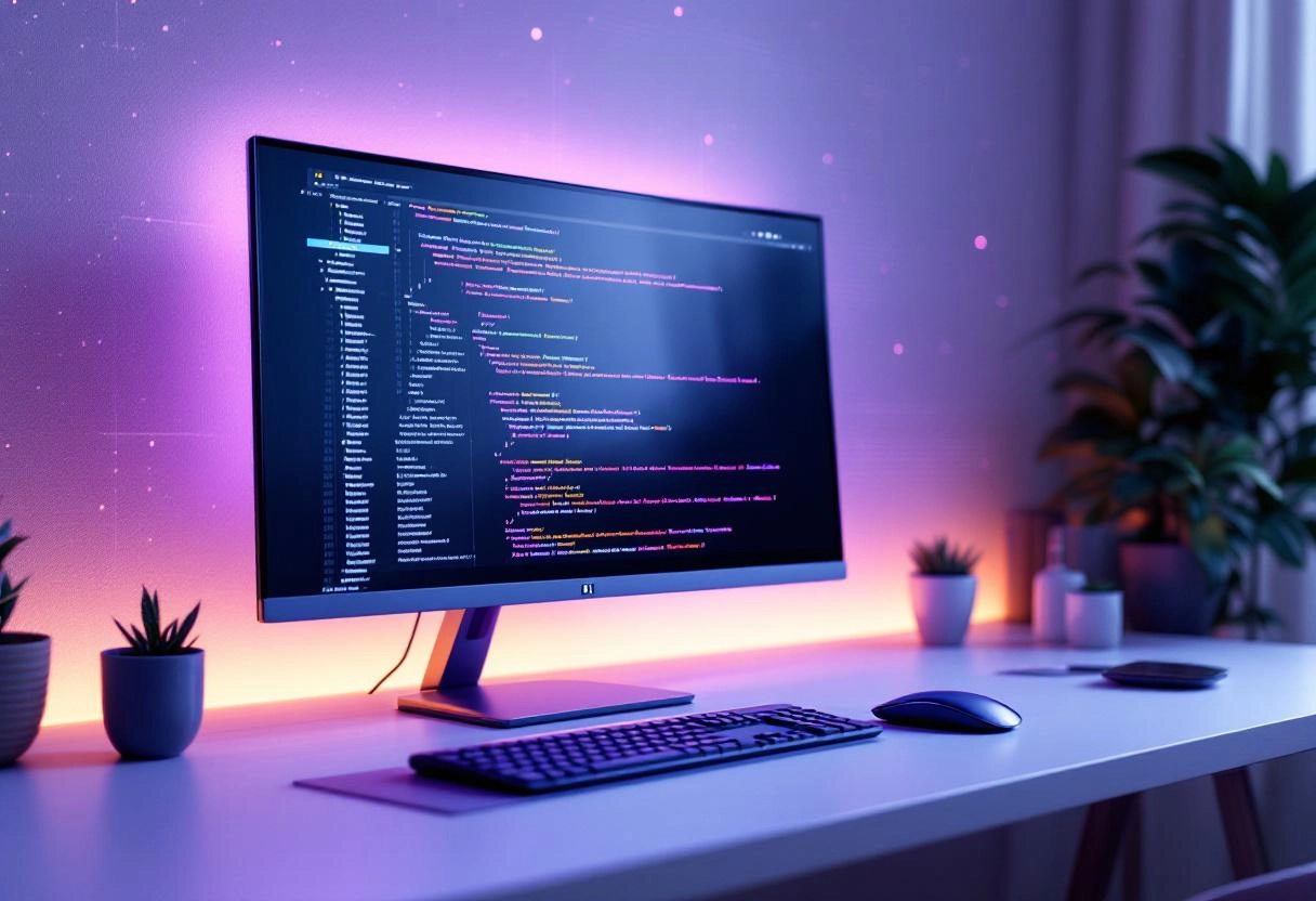 Futuristic AI concepts and workflow debugging interface